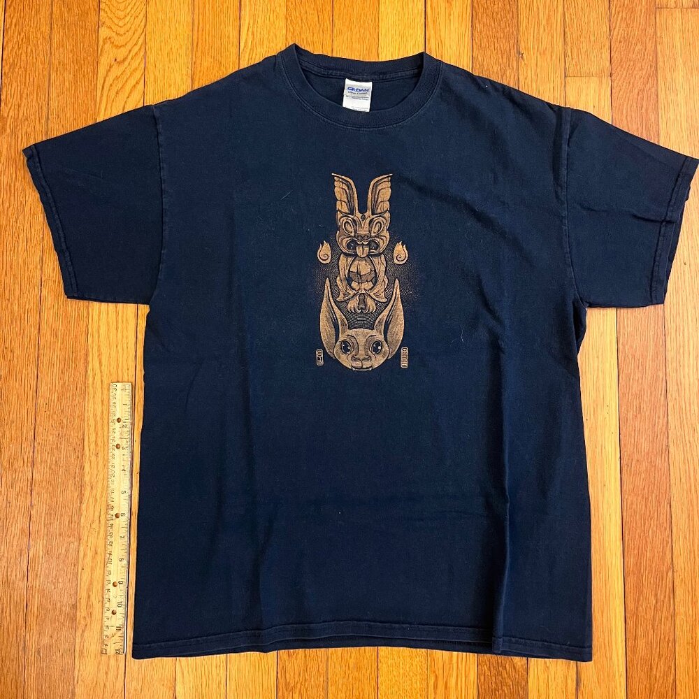 Gildan Ultra Cotton Black Graphic Tee Large